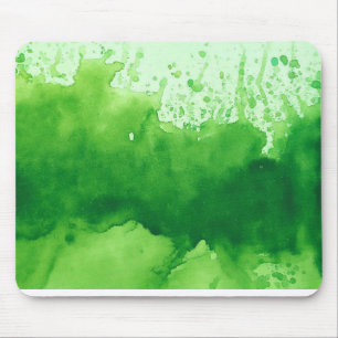 Groene waterverf textuur achtergrond; handgeschild muismat
