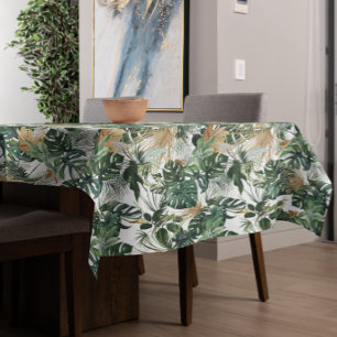 Groene Waterverf Tropical Leaves Pattern Tafelkleed