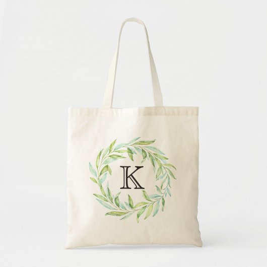 Groene Waterverf verliest Monogram Tote Bag (Voorkant)
