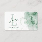 Groene Waterverf Visitekaartje (Voorkant)
