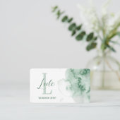 Groene Waterverf Visitekaartje (Staand voorkant)