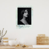 Groene Waterverf Vlinderbegrafenisdiensten Poster (Keuken)