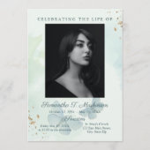 Groene Waterverf Vlinderbegrafenisdiensten Programma (Voorkant)