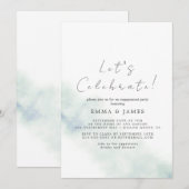 Groene Waterverf Wash-feest  Kaart (Voorkant / Achterkant)