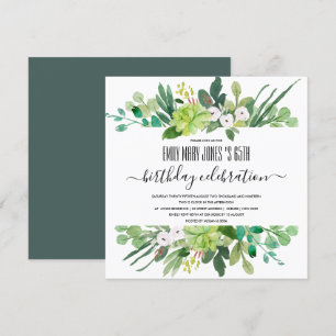 GROENE WATERVERF WREATH FOLIAGE ELKE LEEFTIJD BIRT KAART