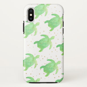 Groene Waterverf Zee iPhone X Hoesje