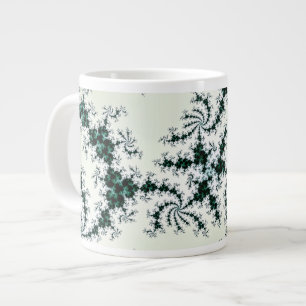 Groene Webs - delicate fractale kant Extra Grote Beker