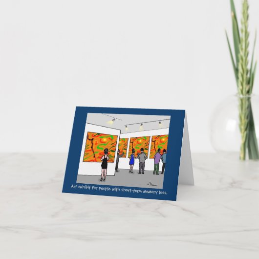 Groene Weeni "Art Exhibit" Note Card Kaart (Voorkant)