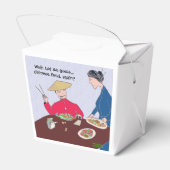 Groene Weeni "Chinees eten" Favor Box Bedankdoosjes (Achterkant)