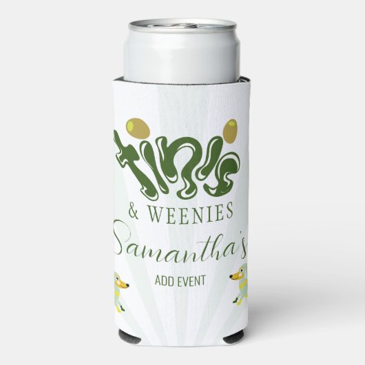 Groene Weenies & Tinis Grappig Martini Verjaardags (Seltzer Achterkant)