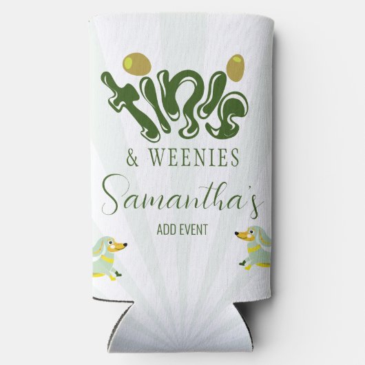 Groene Weenies & Tinis Grappig Martini Verjaardags (Achterkant)