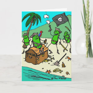 Groene Weenii "Piratenpartij" Wenskaart Kaart