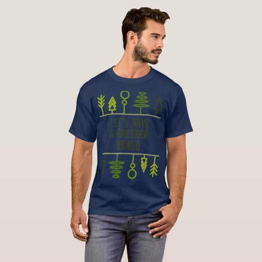 Groene Wereld Aarde Klimaatverandering Recyclen T-shirt (Voorkant volledig)