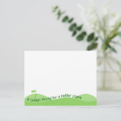 Groene wereld briefkaart (Staand voorkant)