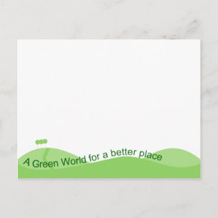 Groene wereld briefkaart