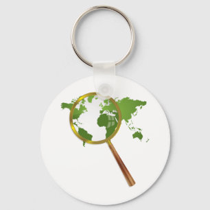 Groene wereld sleutelhanger