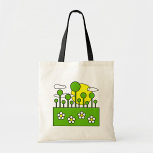 Groene wereld tote bag