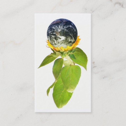 Groene wereldprofielkaart visitekaartje (Voorkant)