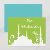 Groene wervelkolom Ramadan/Eid Banner/Streamer Briefkaart (Voorkant / Achterkant)
