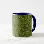 Groene Wiel Mandala / Grünes Rad Mandala Mok (Voorkant rechts)