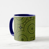 Groene Wiel Mandala / Grünes Rad Mandala Mok (Voorkant links)