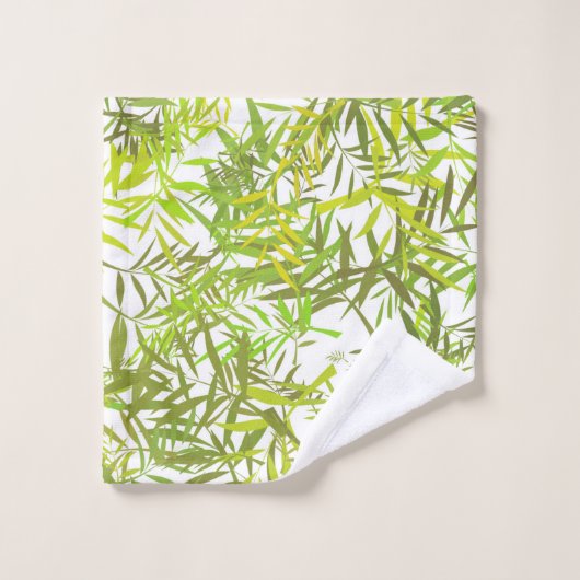 Groene wilde bladeren bad handdoek (Wasdoekje)