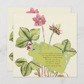 Groene Wilde Bloem Eten Uitnodigingen (Voorkant / Achterkant)