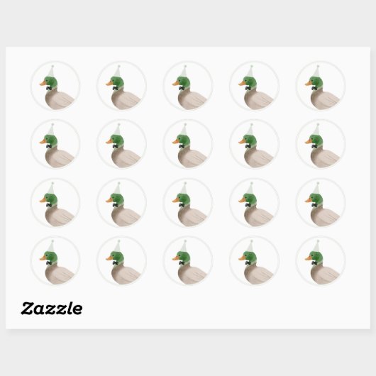 Groene Wilde Eend Sticker (Vel)