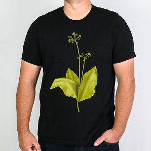 Groene wilde knoflook plant botanische kunst t-shirt
