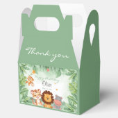 Groene wilde Oerwoud dieren Tropical Boy Verjaarda Bedankdoosjes (Geopend)