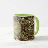 Groene Wildflower Garden Pattern Mok (Voorkant rechts)