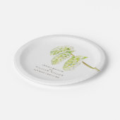 Groene wilgen catkins aangepaste bruiloft borden papieren bordje (Gekanteld)