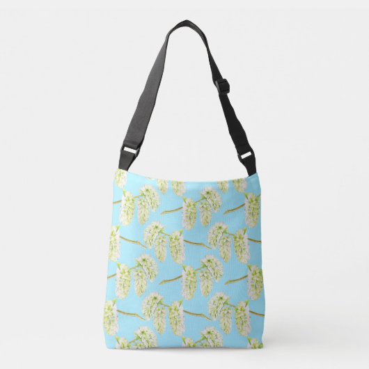 Groene wilgen waterverf canvas tas (Voorkant)