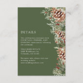 Groene Winter Details Card Informatiekaartje (Voorkant)