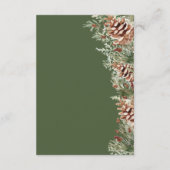 Groene Winter Details Card Informatiekaartje (Achterkant)