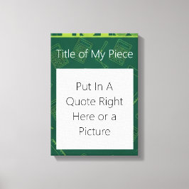 groene wiskundige quote canvas afdruk