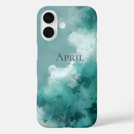 Groene & Witte Abstracte Verf Case-Mate iPhone Case (Achterkant)