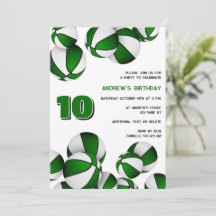 Groene witte basketballen kinder sportverjaardag