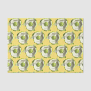 Groene Witte Bloem Bloemensieraden Zomer Verjaarda Tissuepapier