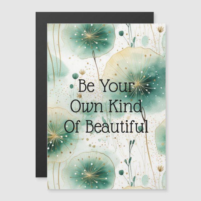 Groene witte bloemen (Voorkant / Achterkant)