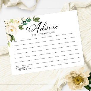 Groene witte bloemen bruiloftsshower advieskaarten briefkaart