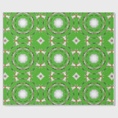 Groene witte cirkel cadeaupapier (Vlak)