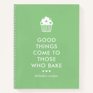 Groene Witte Cupcake Goede Dingen Bakken Recept Notitieboek