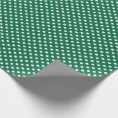 groene , witte en groene haarpunten cadeaupapier (Hoek)