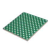 groene , witte en groene haarpunten tegeltje (Zijkant)