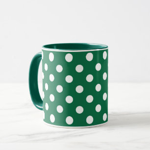 groene, witte en groene stippen mok