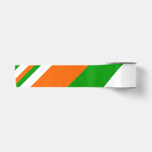 Groene, Witte en Oranje Strepen Lint