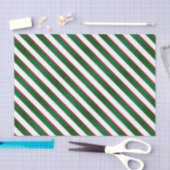 Groene, witte en rode diagonale strepen tissuepapier (Craft)