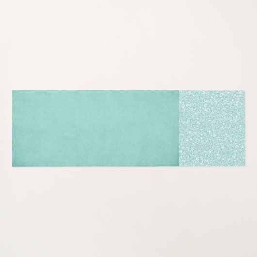 Groene witte Floral Pastel Trendy Monogram Yogamat (Achterkant (horizontaal))
