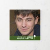 Groene witte Funeral-service golfer op maat foto's Drieluik Programma (Cover)